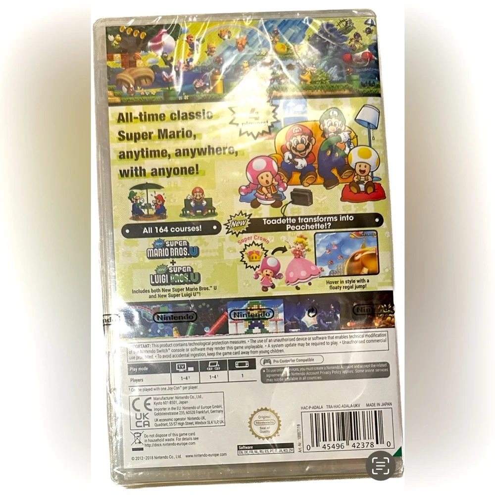 NEW SUPER MARIO BROS.U DELUXE NINTENDO SWITCH VIDEO GAME SEALED VIDEO GAME JAPAN